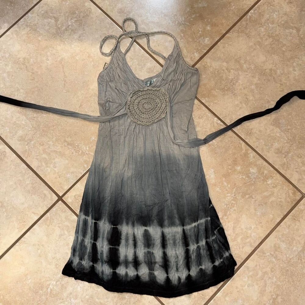 Women's Grey and Black Dress